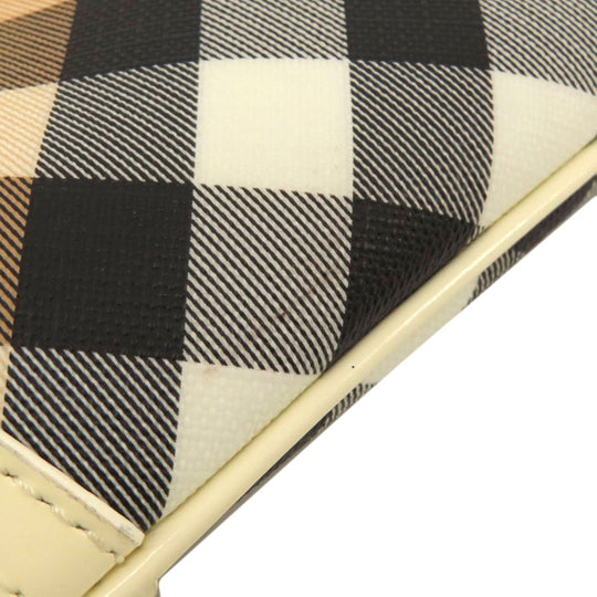 BURBERRY Shoulder Bag PVC beige Nova Check Women Used Authentic