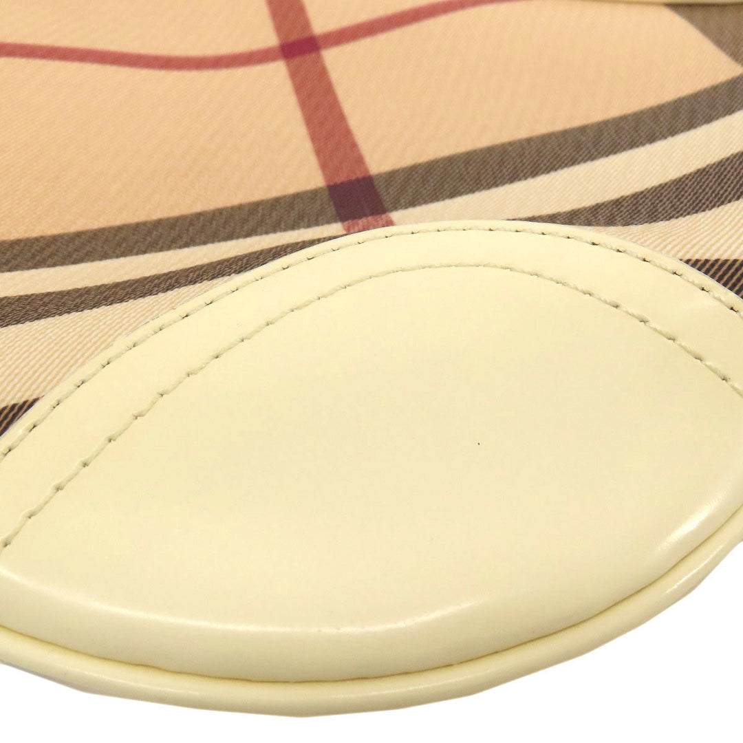 BURBERRY Shoulder Bag PVC beige Nova Check Women Used Authentic