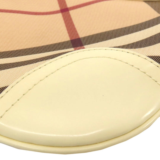BURBERRY Shoulder Bag PVC beige Nova Check Women Used Authentic