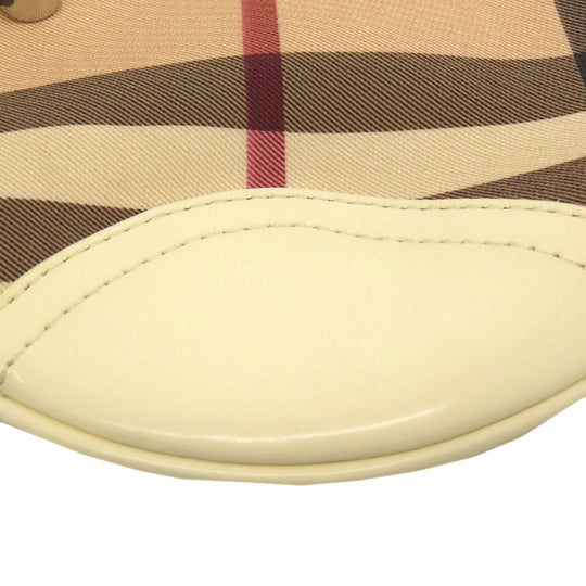 BURBERRY Shoulder Bag PVC beige Nova Check Women Used Authentic