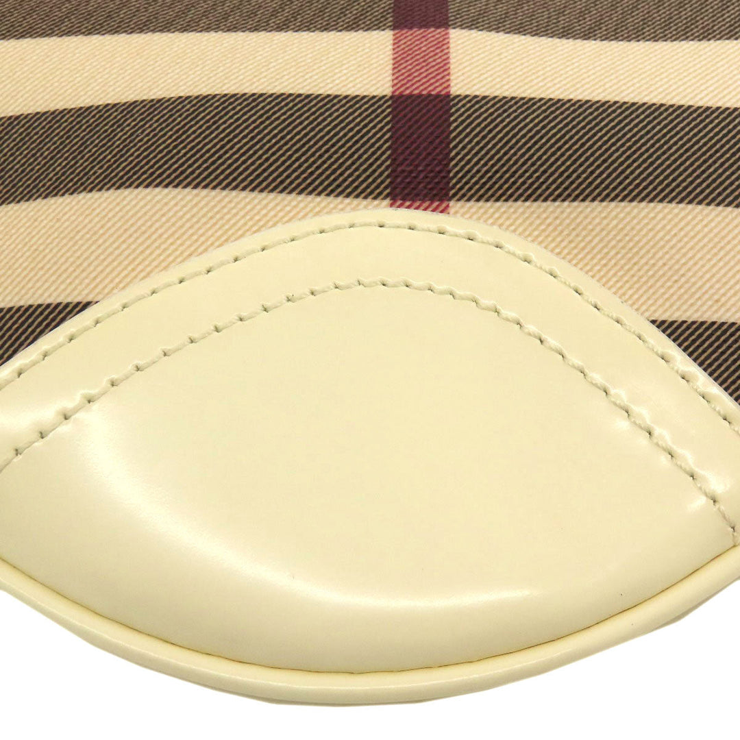 BURBERRY Shoulder Bag PVC beige Nova Check Women Used Authentic