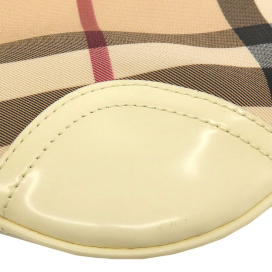 BURBERRY Shoulder Bag PVC beige Nova Check Women Used Authentic