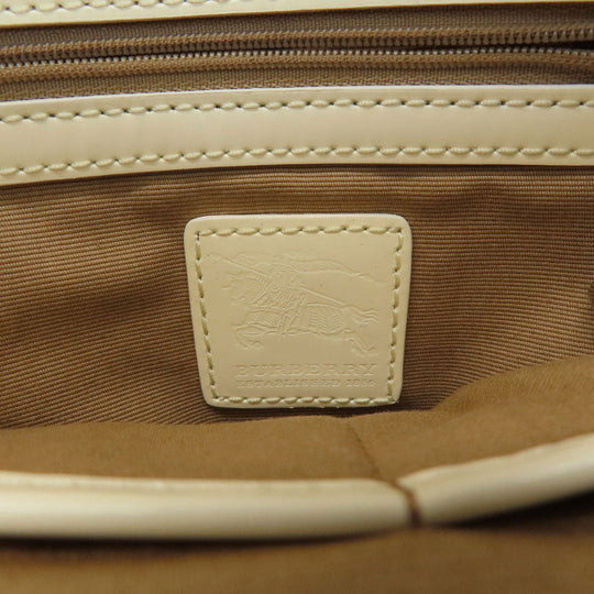 BURBERRY Shoulder Bag PVC beige Nova Check Women Used Authentic