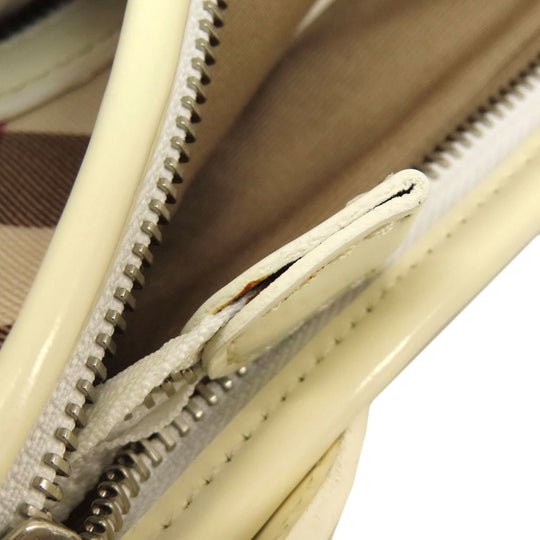 BURBERRY Shoulder Bag PVC beige Nova Check Women Used Authentic