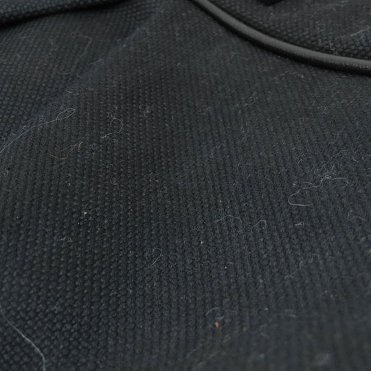 BURBERRY Tote Bag canvas black Burberry logo Women Used Authentic
