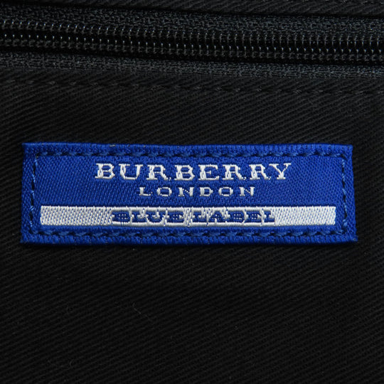 BURBERRY Tote Bag canvas black Burberry logo Women Used Authentic