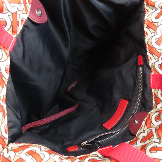 BURBERRY Backpack Nylon Brown B logo Women Used Authentic