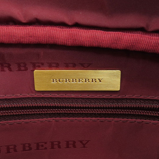 BURBERRY Handbag knit Brown Nova Check Women Used Authentic