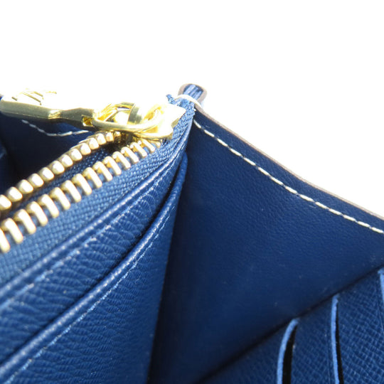 LOUIS VUITTON Long Wallet Purse M81183 denim blue Portefeuille Sarah Aline Blue Women Used Authentic