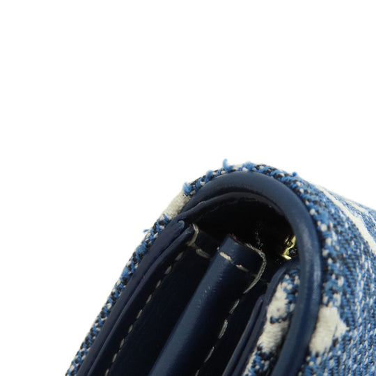 LOUIS VUITTON Long Wallet Purse M81183 denim blue Portefeuille Sarah Aline Blue Women Used Authentic