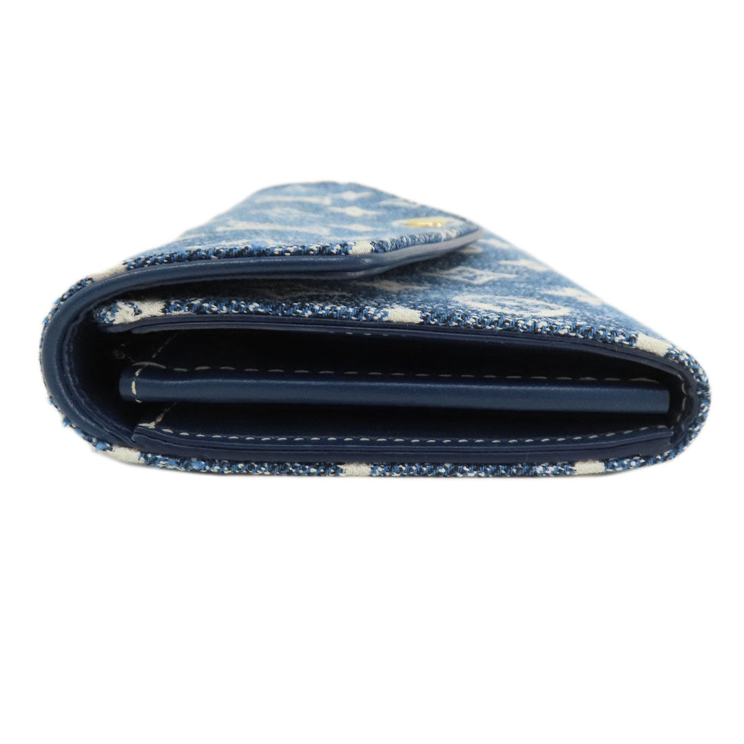LOUIS VUITTON Long Wallet Purse M81183 denim blue Portefeuille Sarah Aline Blue Women Used Authentic