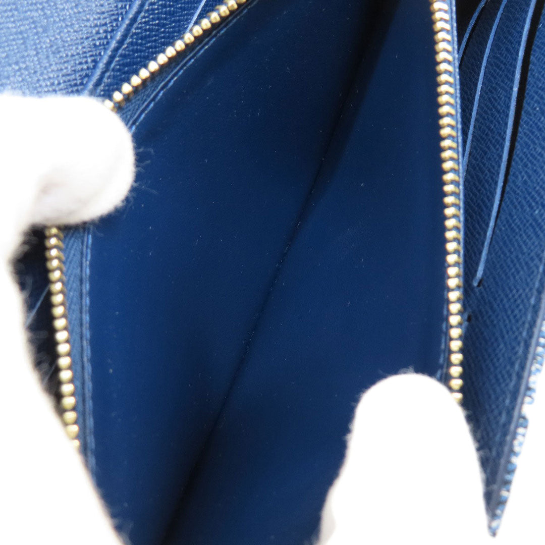LOUIS VUITTON Long Wallet Purse M81183 denim blue Portefeuille Sarah Aline Blue Women Used Authentic