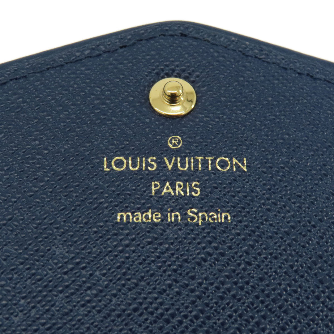 LOUIS VUITTON Long Wallet Purse M81183 denim blue Portefeuille Sarah Aline Blue Women Used Authentic