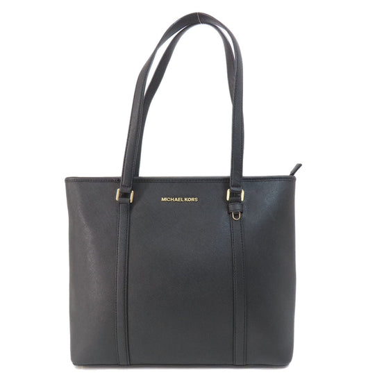 MICHAEL KORS Tote Bag PVC black logoMetal Women Used Authentic