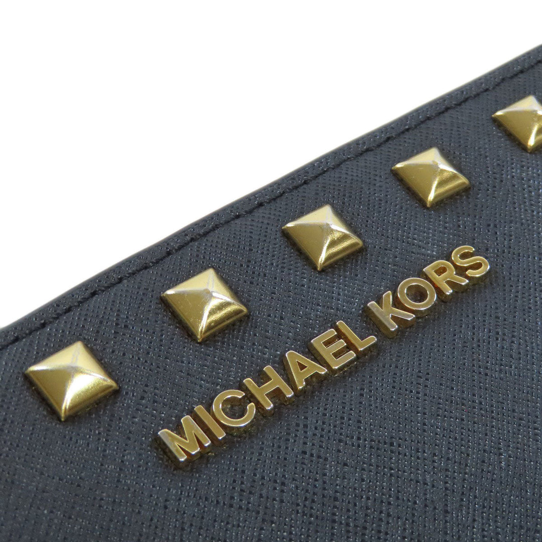 MICHAEL KORS Shoulder Bag PVC black Studs Women Used Authentic
