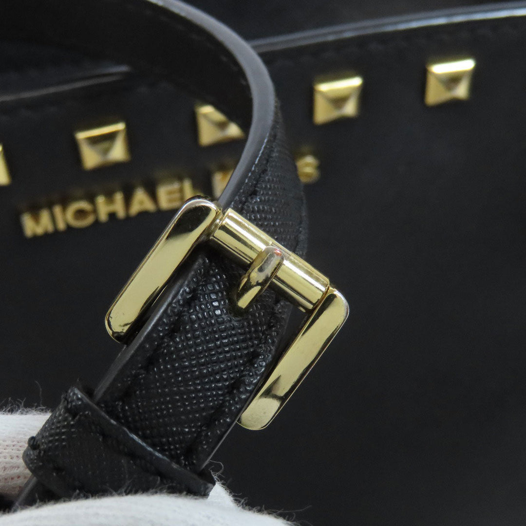MICHAEL KORS Shoulder Bag PVC black Studs Women Used Authentic
