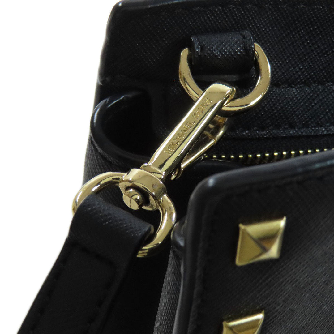 MICHAEL KORS Shoulder Bag PVC black Studs Women Used Authentic