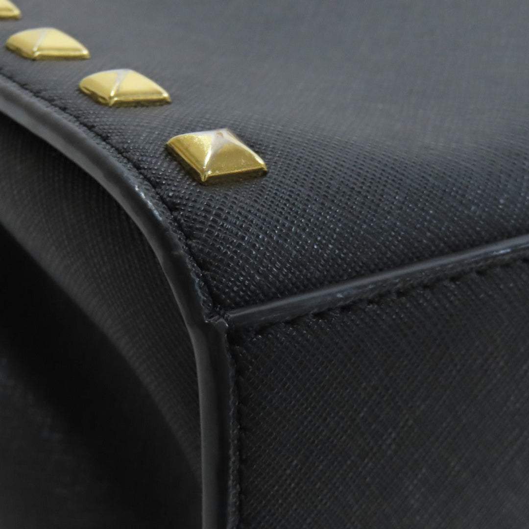 MICHAEL KORS Shoulder Bag PVC black Studs Women Used Authentic