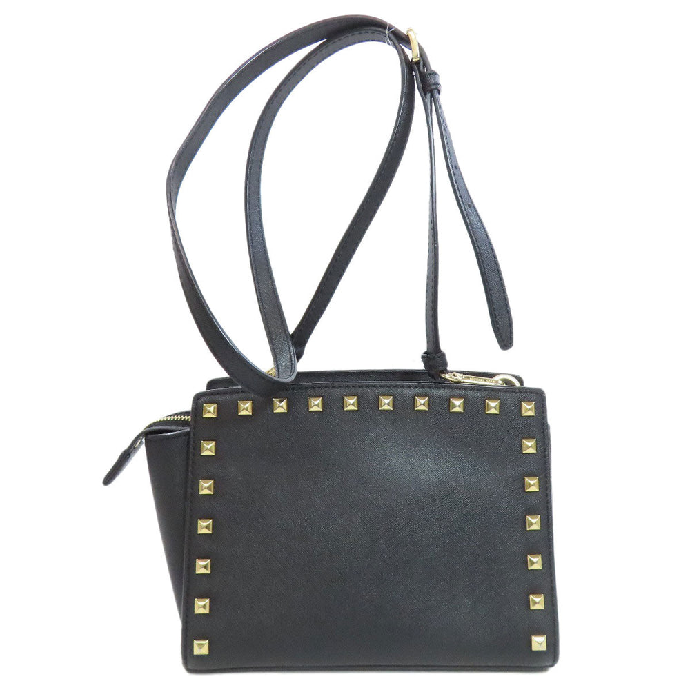 MICHAEL KORS Shoulder Bag PVC black Studs Women Used Authentic