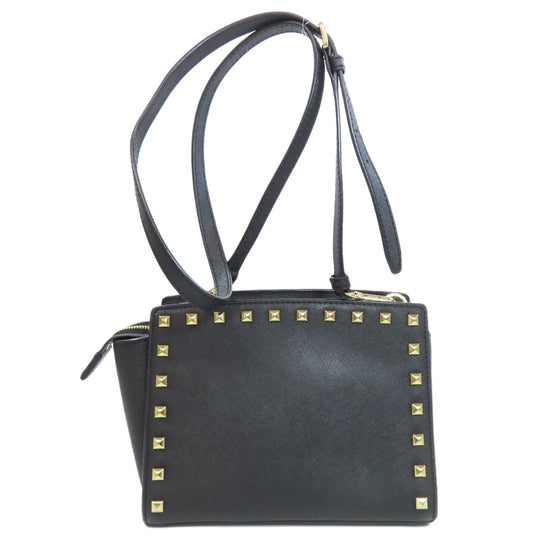 MICHAEL KORS Shoulder Bag PVC black Studs Women Used Authentic