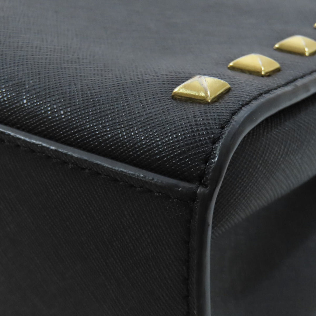 MICHAEL KORS Shoulder Bag PVC black Studs Women Used Authentic