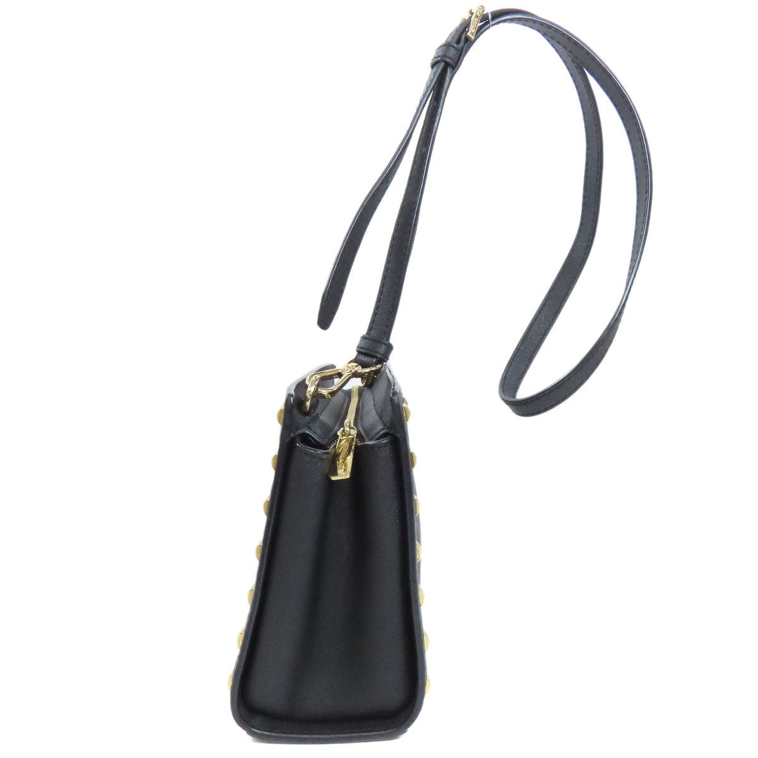 MICHAEL KORS Shoulder Bag PVC black Studs Women Used Authentic