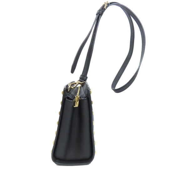 MICHAEL KORS Shoulder Bag PVC black Studs Women Used Authentic