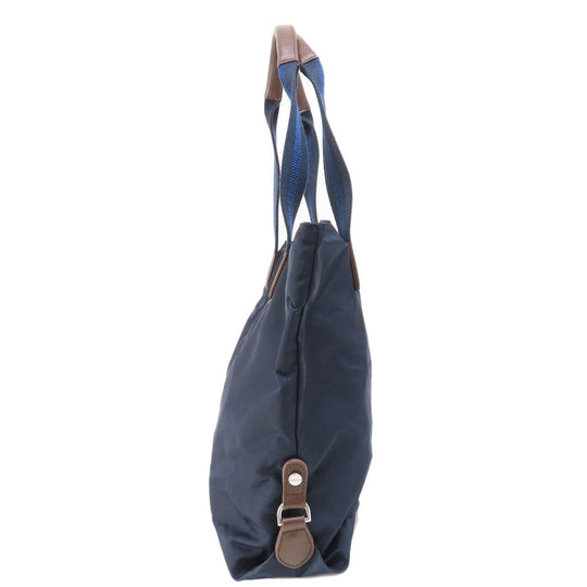 Orobianco Tote Bag Nylon Navy With logo Women Used Authentic