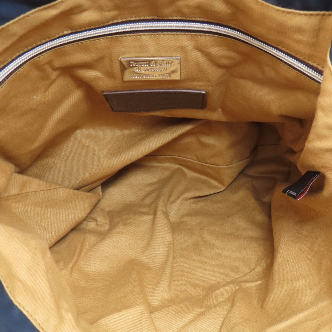 Orobianco Tote Bag Nylon Navy With logo Women Used Authentic