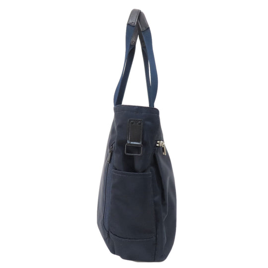 PORTER Tote Bag Nylon Navy logo Women Used Authentic