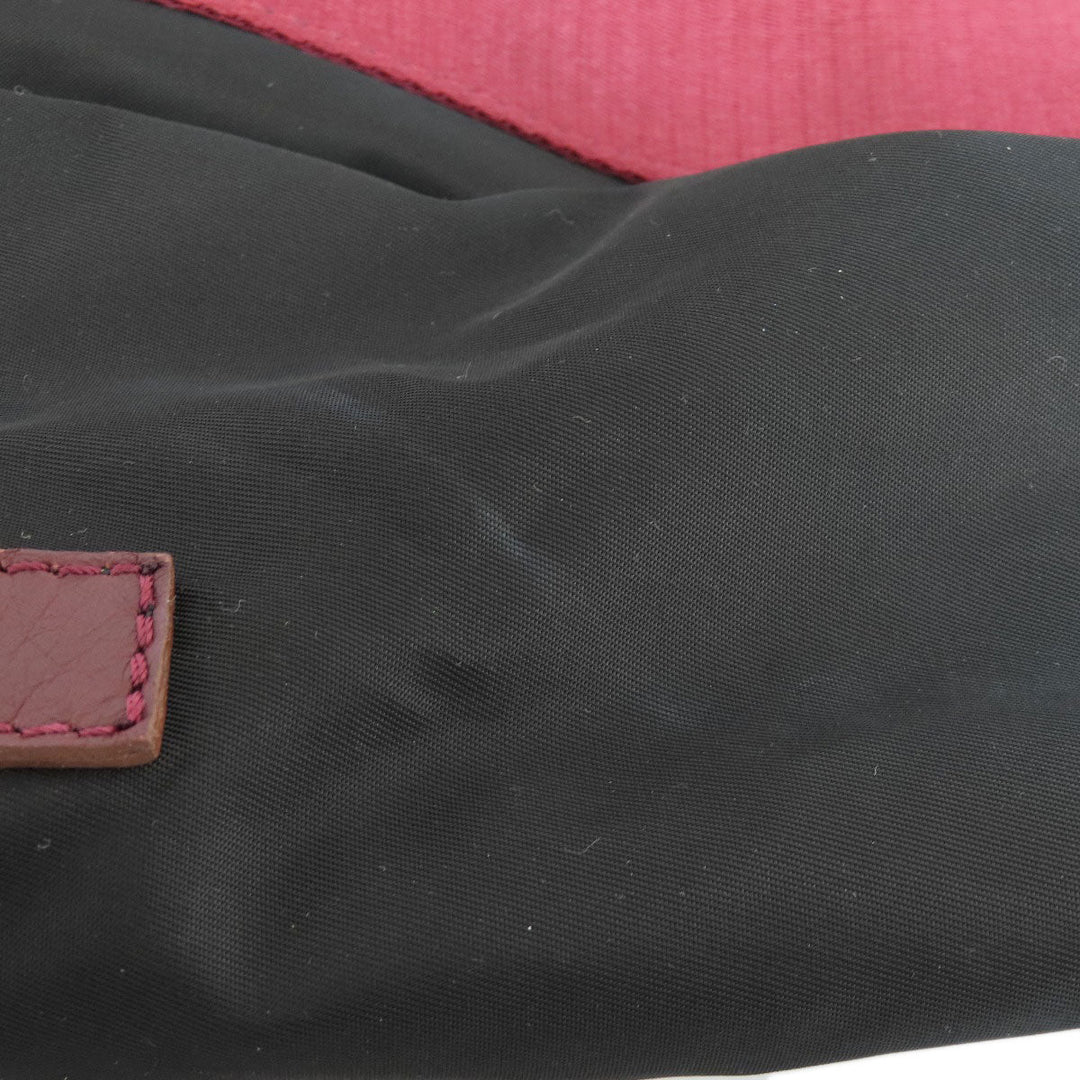 Orobianco Tote Bag Nylon black logo Women Used Authentic