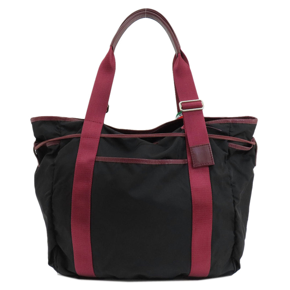 Orobianco Tote Bag Nylon black logo Women Used Authentic