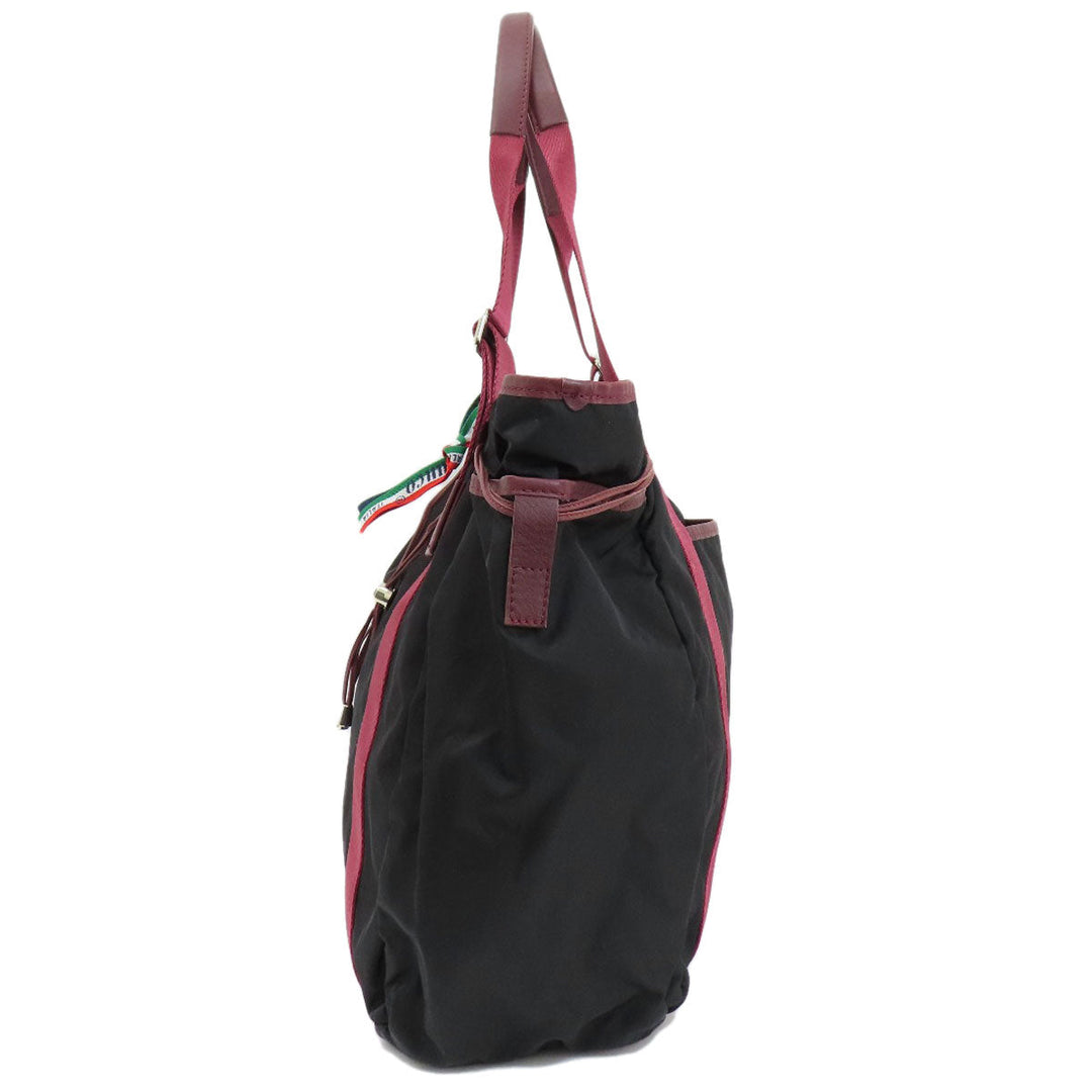Orobianco Tote Bag Nylon black logo Women Used Authentic