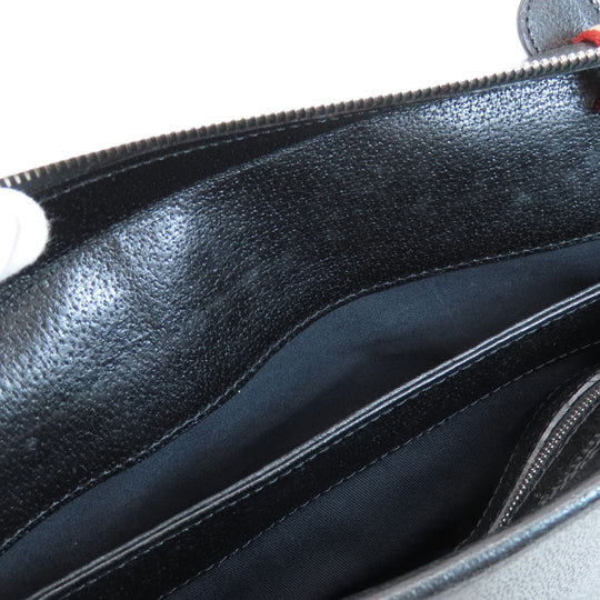 BALLY Tote Bag leather black Simple design