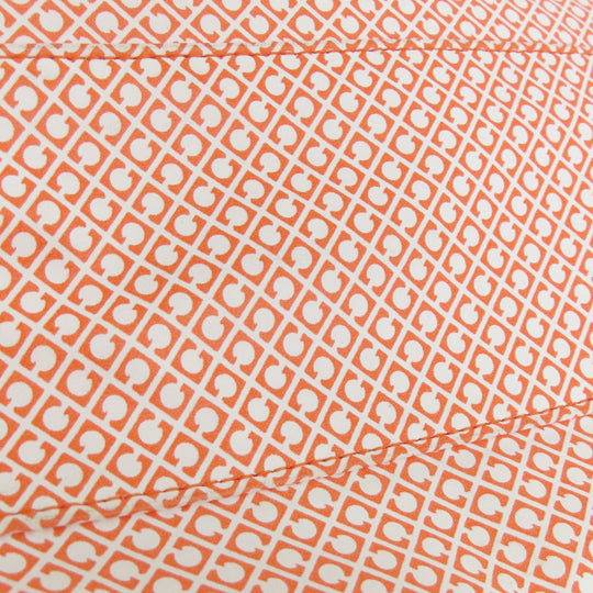GHERARDINI Handbag Polyester, polyurethane coating Orange Logo motif softy Women Used Authentic