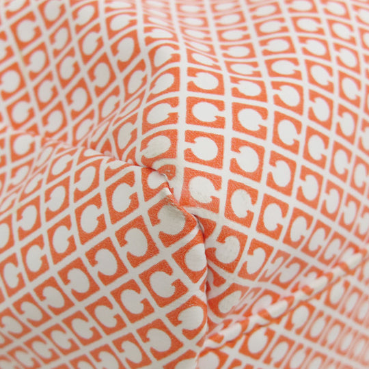 GHERARDINI Handbag Polyester, polyurethane coating Orange Logo motif softy Women Used Authentic