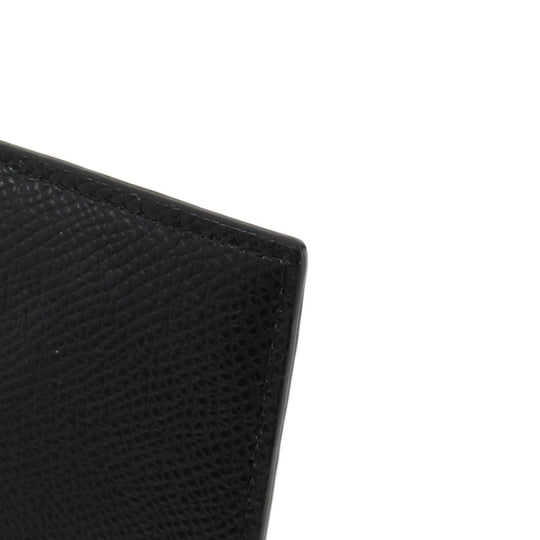 BALLY Card Case leather black Barry Stripe mens Used Authentic