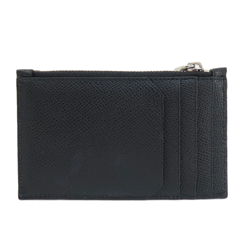 BALLY Card Case leather black Barry Stripe mens Used Authentic