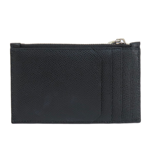BALLY Card Case leather black Barry Stripe mens Used Authentic