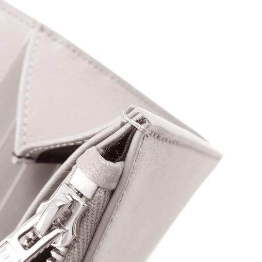 BALENCIAGA Long Wallet Purse 490624 leather gray logo Women Used Authentic