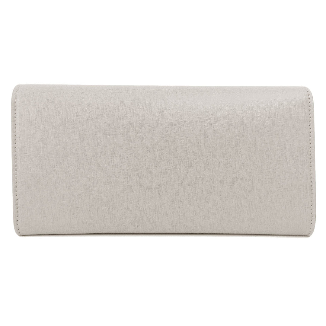 BALENCIAGA Long Wallet Purse 490624 leather gray logo Women Used Authentic
