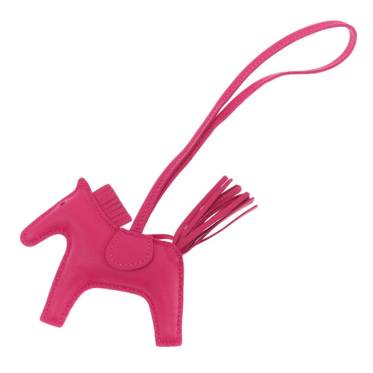 HERMES key ring Anemiro pink Rodeo Charm PM Women Used Authentic
