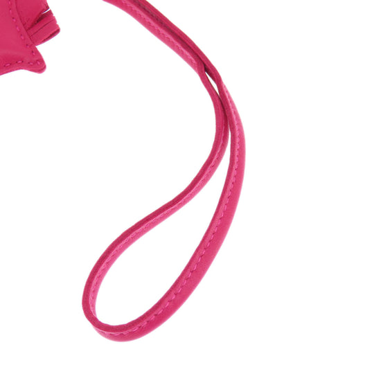HERMES key ring Anemiro pink Rodeo Charm PM Women Used Authentic
