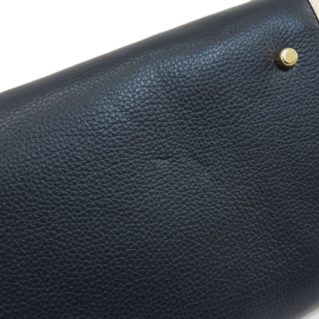 COACH Tote Bag C2827 canvas blue Signature 2WAY Women Used Authentic