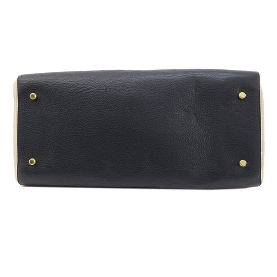 COACH Tote Bag C2827 canvas blue Signature 2WAY Women Used Authentic