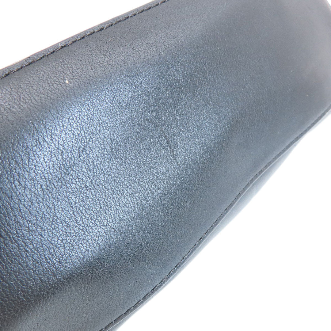 COACH Shoulder Bag 25664 canvas black Signature Women Used Authentic