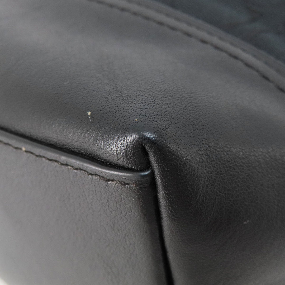 COACH Shoulder Bag 25664 canvas black Signature Women Used Authentic