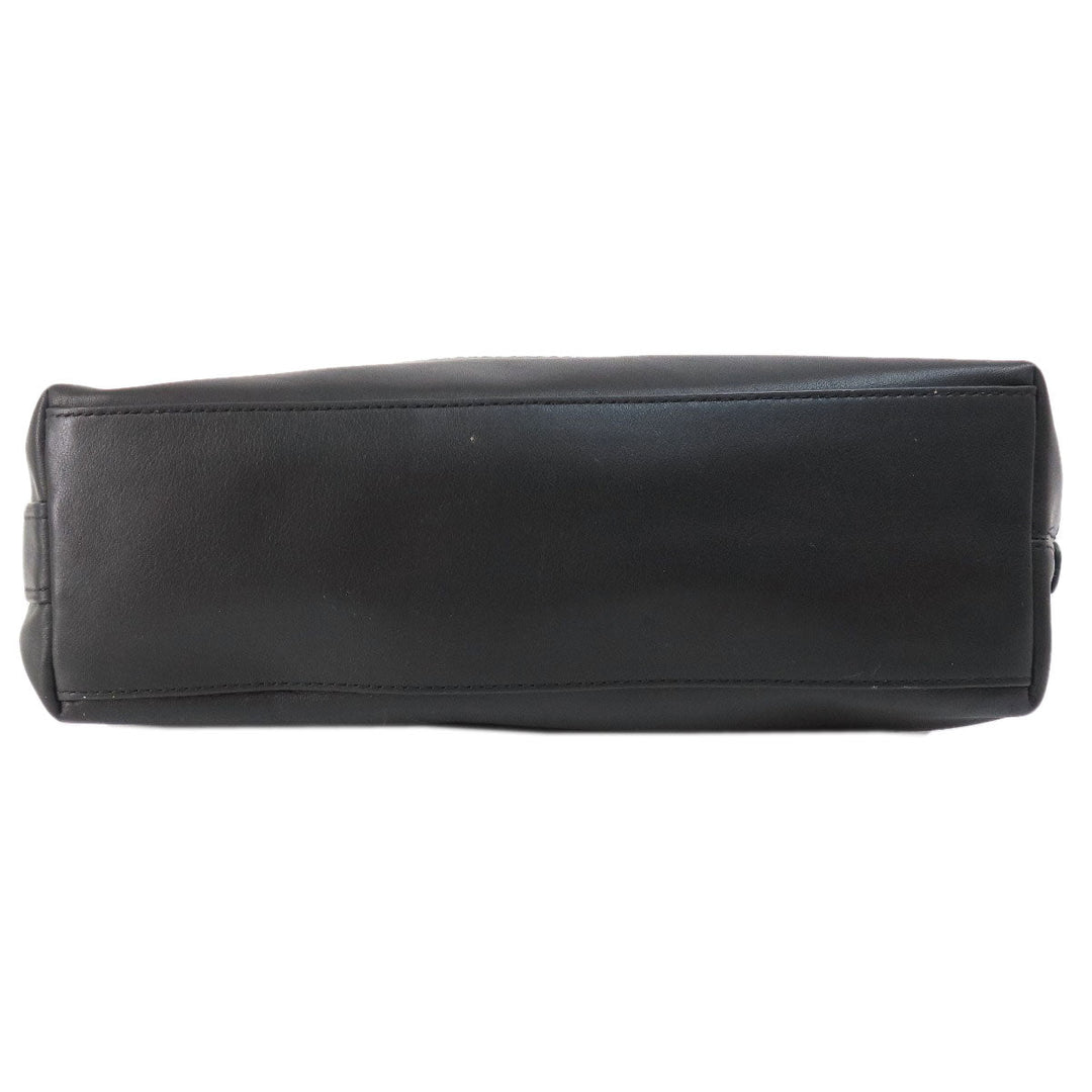 COACH Shoulder Bag 25664 canvas black Signature Women Used Authentic