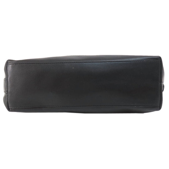 COACH Shoulder Bag 25664 canvas black Signature Women Used Authentic