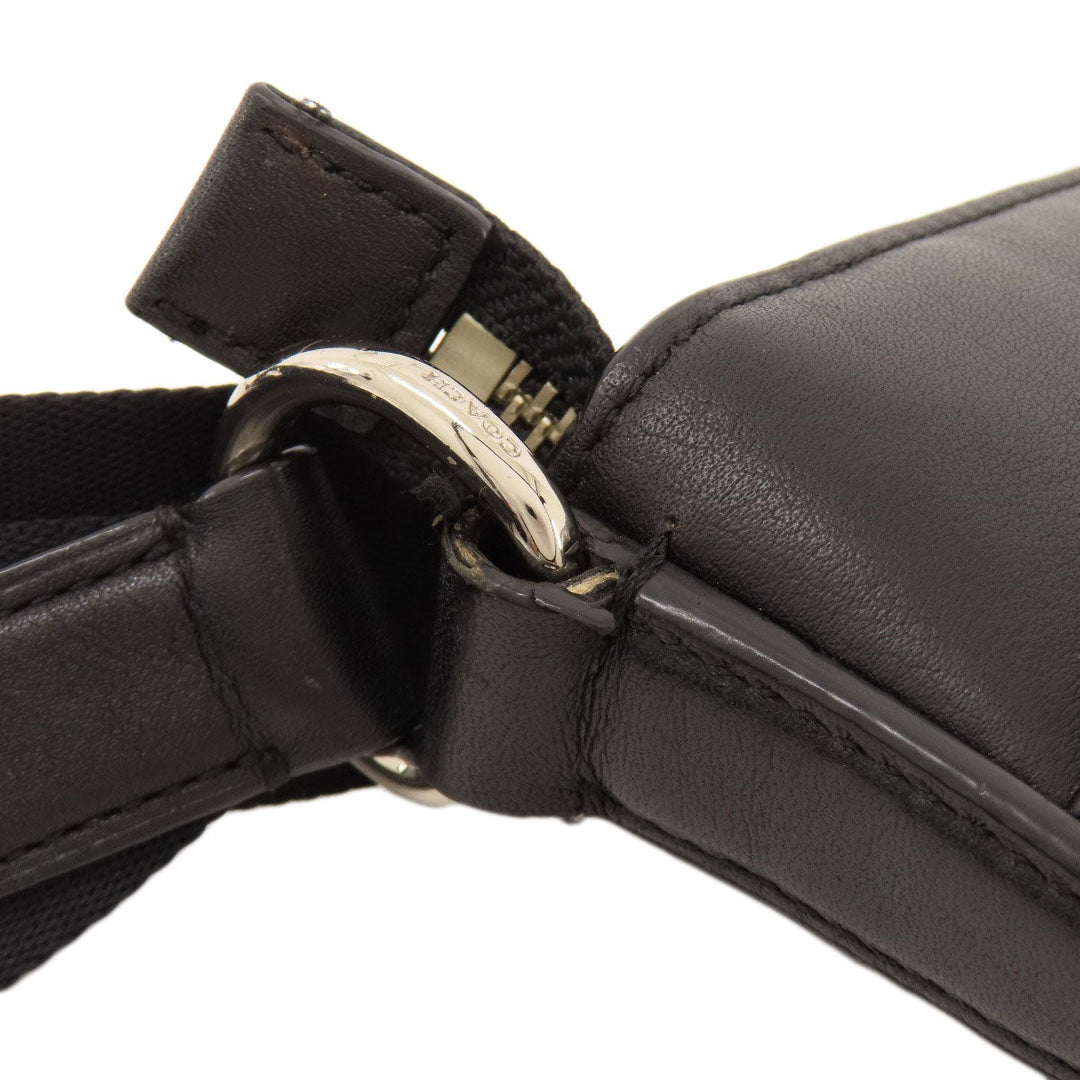 COACH Shoulder Bag F54781 PVC black Signature Women Used Authentic